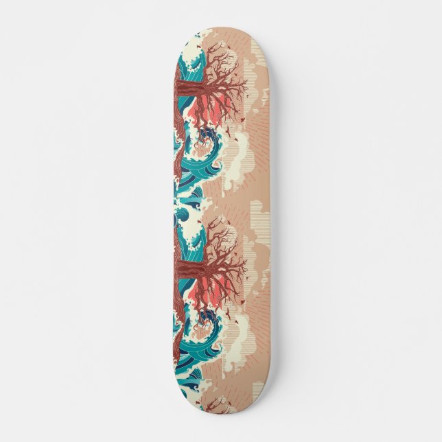 Tree of life in the ocean skateboard (Front)