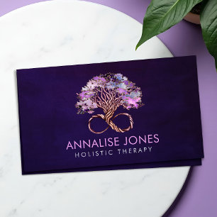 Tree of Life - Infinity - Amethyst and Fluorite  Business Card