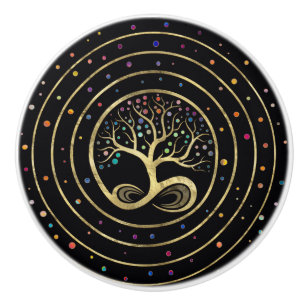 Tree of Life - Infinity Spiral Ceramic Knob