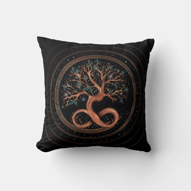 Tree of Life - Infinity Spiral Cushion (Front)