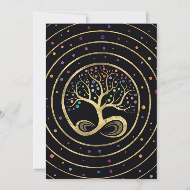 Tree of Life - Infinity Spiral Holiday Card (Front)