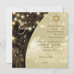 Tree of Life Jewish wedding Invitation