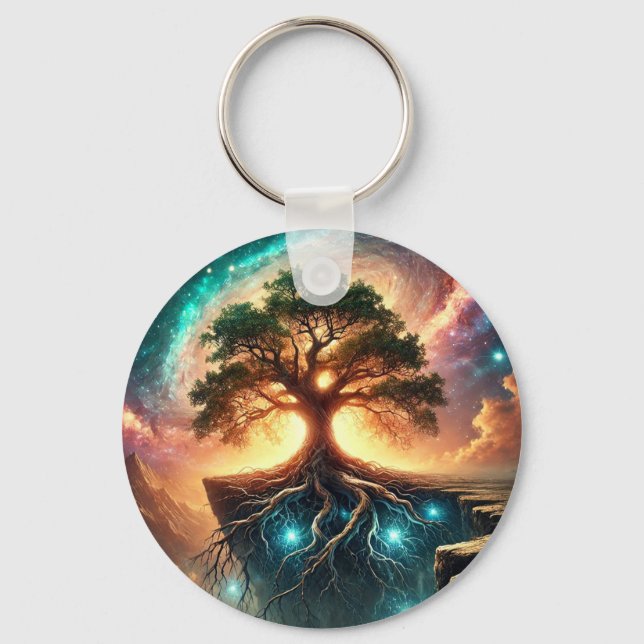 Tree of Life Keychain – Strength & Balance (Front)