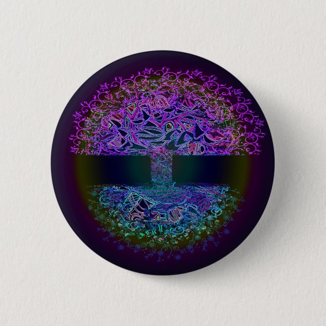 Tree of Life Knowingness 6 Cm Round Badge (Front)