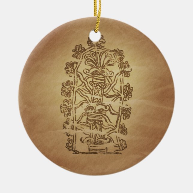 Tree of Life Knowledge Babylonian Magic Charms Ceramic Tree Decoration (Front)