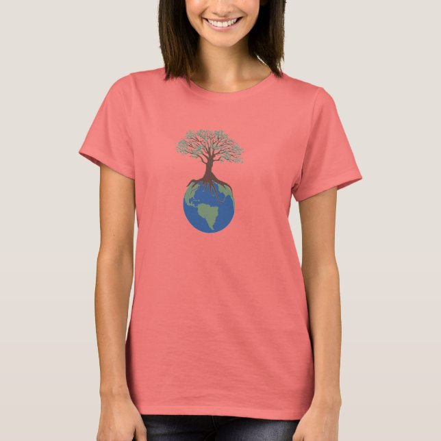 Tree of Life Ladies Ringer T-Shirt (Front)