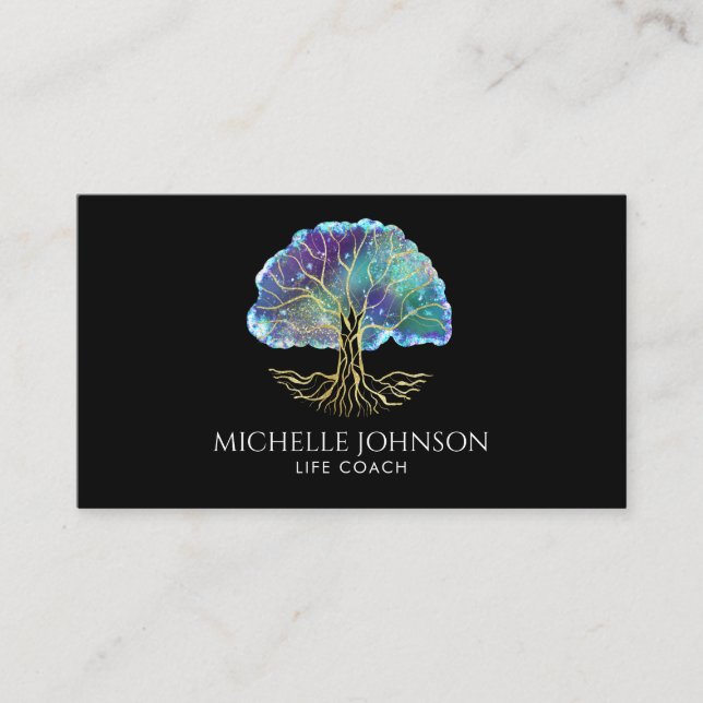 Tree of Life Life Coach Event Planner Yoga Teacher Business Card (Front)