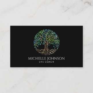 Tree of Life Life Coach Event Planner Yoga Teacher Business Card