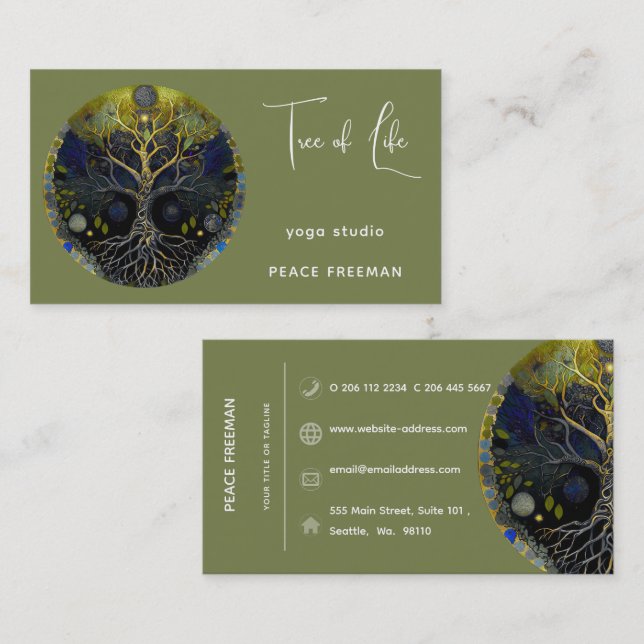 Tree of Life Luna Business Card (Front/Back)