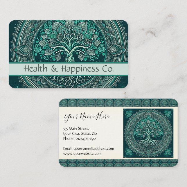 Tree of Life Mandala Business Card (Front/Back)