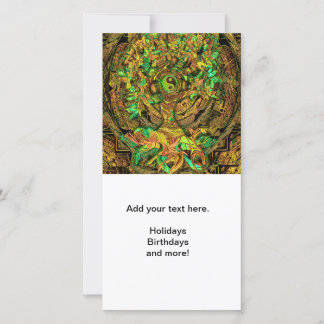 Tree of Life Mandala Dance Holiday Card