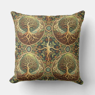 Tree of Life Mandala Spiritual Design Pattern Art Cushion