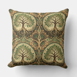 Tree of Life Mandala Spiritual Design Pattern Art Cushion