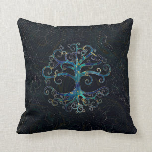 Tree of life Marble and Gold Cushion