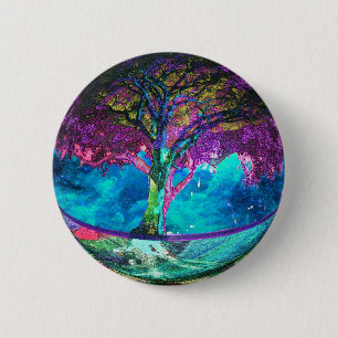 Tree of Life Meditation 6 Cm Round Badge