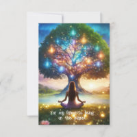 Tree of life & Meditation greeting card