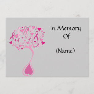 Tree of Life Memorial Announcement Cards