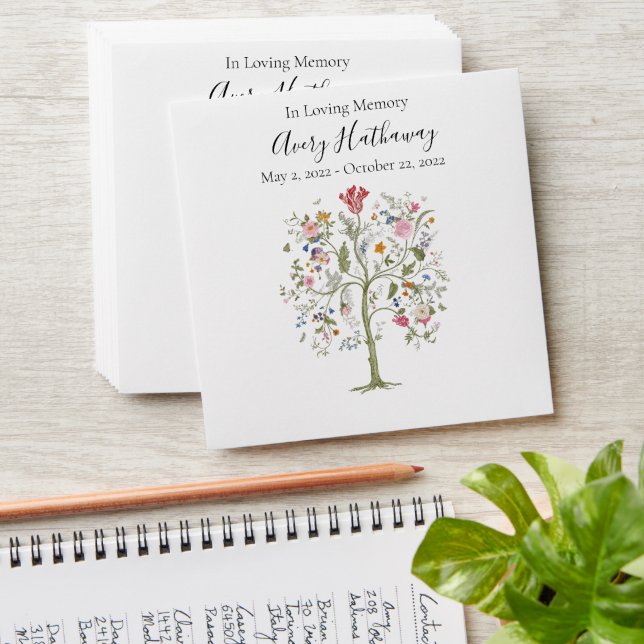 Tree of Life Memorial Seed Packet Envelope (Stacked)