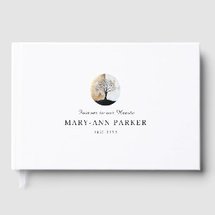 Tree of Life Memorial White Custom Guest Book