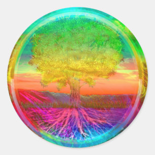 Tree of Life Miracles Classic Round Sticker