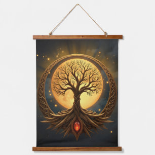 Tree of Life – Moonlit Enlightenment Hanging Tapestry