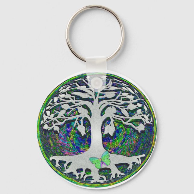 Tree of Life New Beginnings by Amelia Carrie Key Ring (Front)
