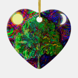 Tree of Life Night and Day Ceramic Tree Decoration