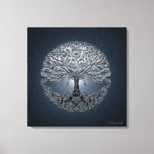 Tree of Life Nova Blue Canvas Print