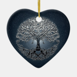 Tree of Life Nova Blue Ceramic Tree Decoration