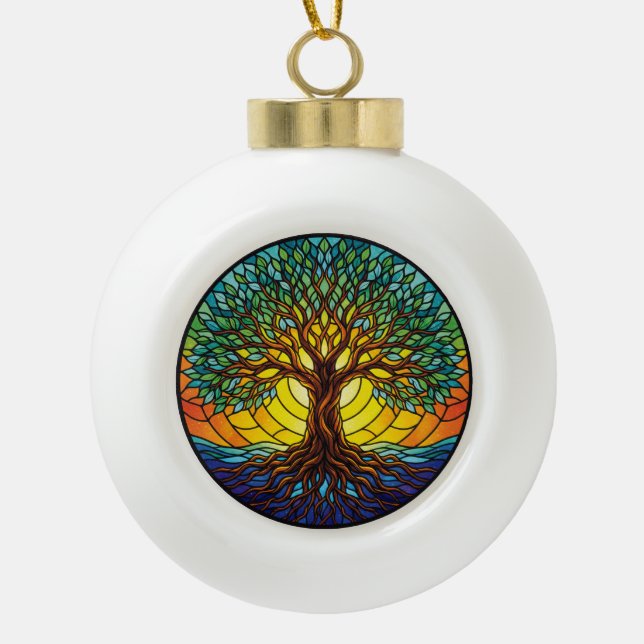 Tree of Life Ornament 2025, Stained-Glass Effect 1 (Front)