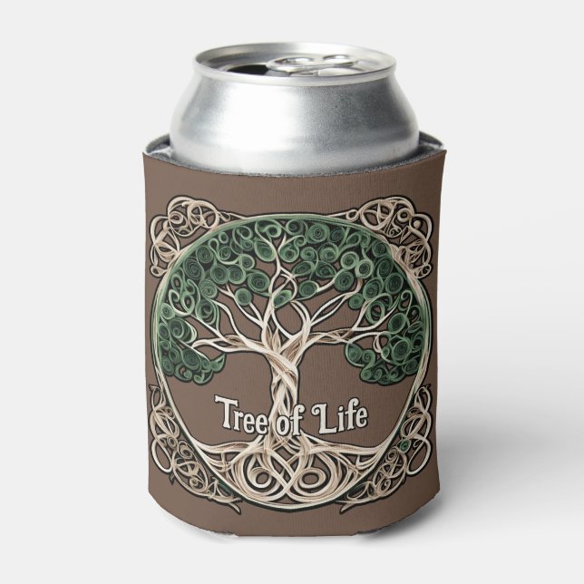 Tree of Life Paper Quilling Can Cooler (Can Front)