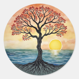TREE OF LIFE Patch Classic Round Sticker