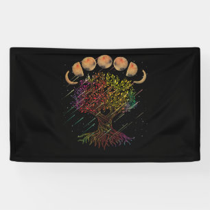 Tree of Life Phases of the Moon Banner