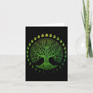 Tree Of Life Phases Of The Moon Gift - Earth Day  Card