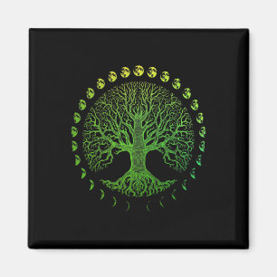 Tree Of Life Phases Of The Moon Gift - Earth Day Magnet