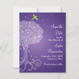 Tree of Life Purple Bat Mitzvah Save the Date