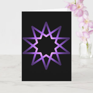 Tree Of Life Purple Star Symbol Card