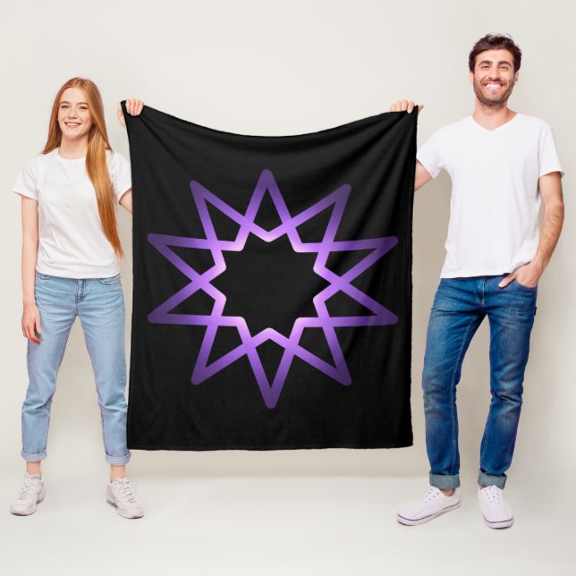 Tree Of Life Purple Star Symbol Fleece Blanket (In Situ)
