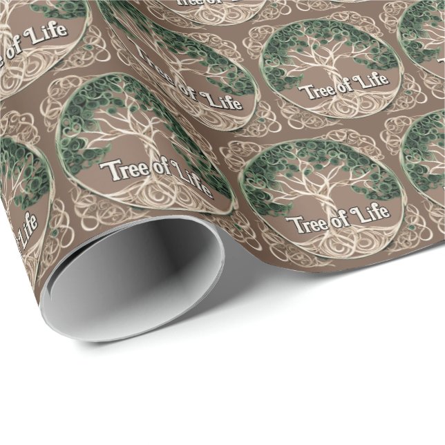 Tree of Life Quilling Pattern Wrapping Paper (Roll Corner)