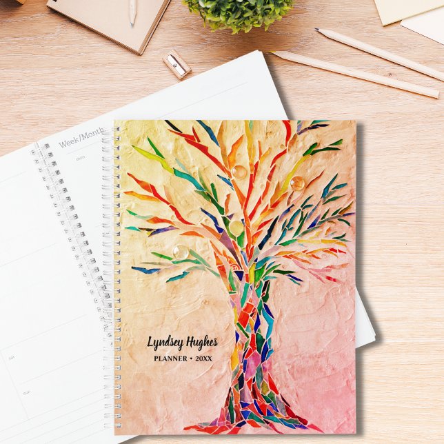 Tree Of Life Rainbow Colours Custom Name Planner (Creator Uploaded)