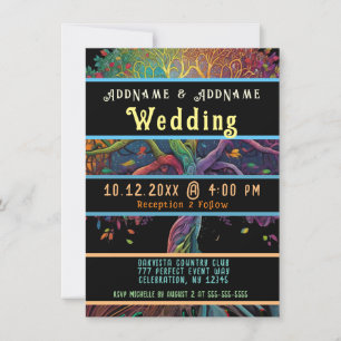 Tree of Life Rainbow Invitation