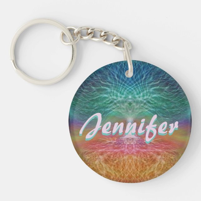 Tree of Life Rainbow Key Ring (Front)