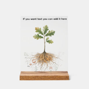 Tree of Life Roots and Heart Personalised Acrylic Sign