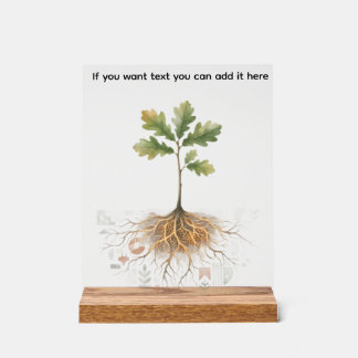 Tree of Life Roots and Heart Personalized Acrylic Sign