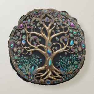 Tree of Life Round Cushion
