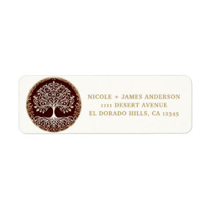 Tree of Life Rustic Dark Red Celtic Wedding