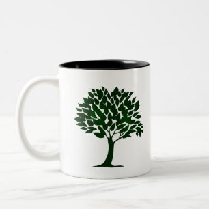 "Tree of life" rustic Two-Tone Coffee Mug