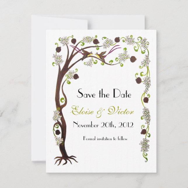 Tree of life Save the Date, vertical Save The Date (Front)