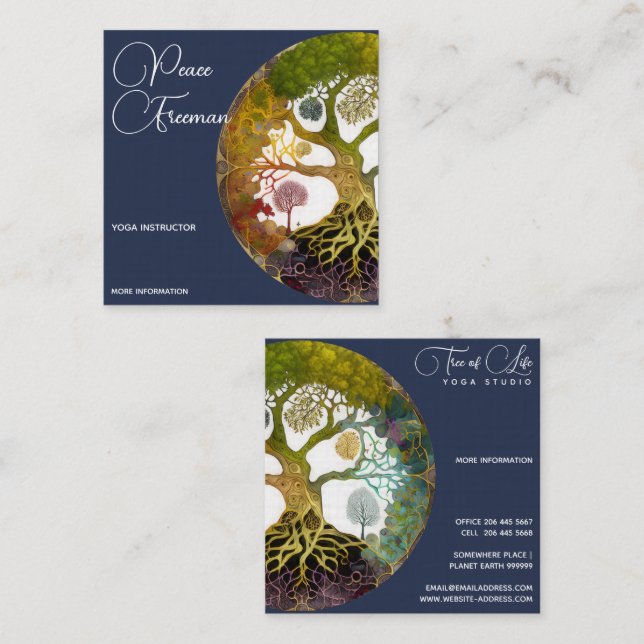 Tree of Life | Seasons Square Business Card (Front/Back)