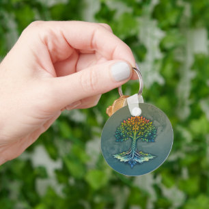 Tree of Life Shifting Dawn Key Ring